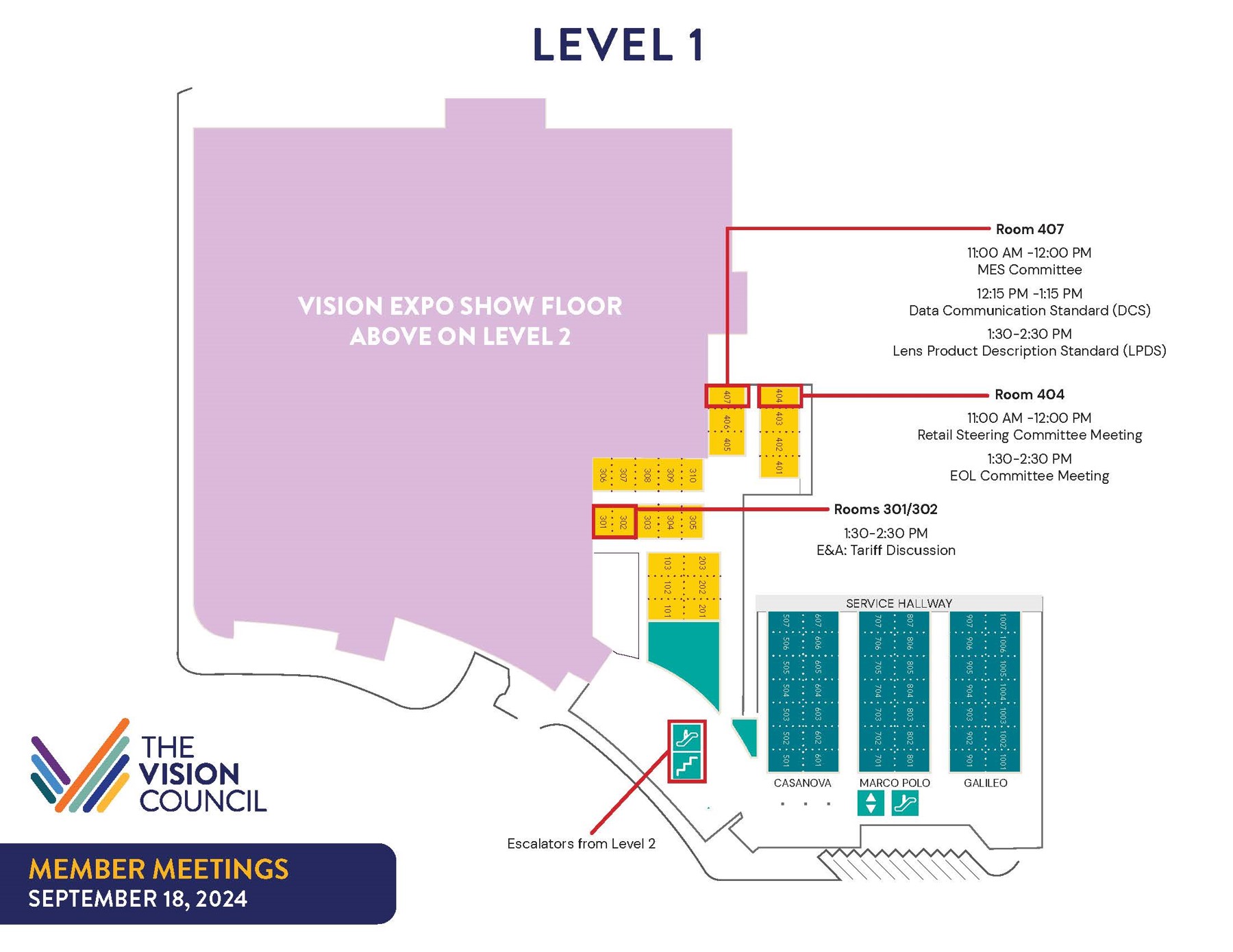 Vision Expo map